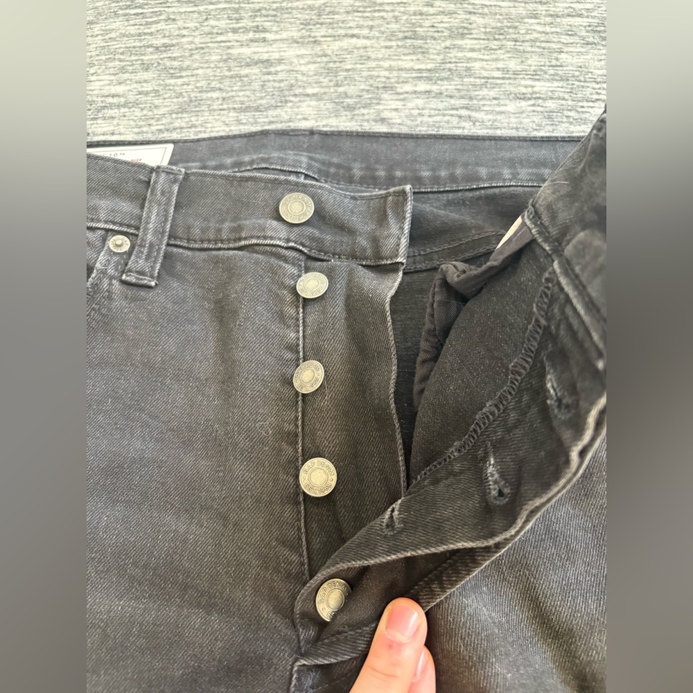 Gap Jeans Distressed Denim Cheeky Straight High Rise Size 10/30 Tall - Picture 3 of 6